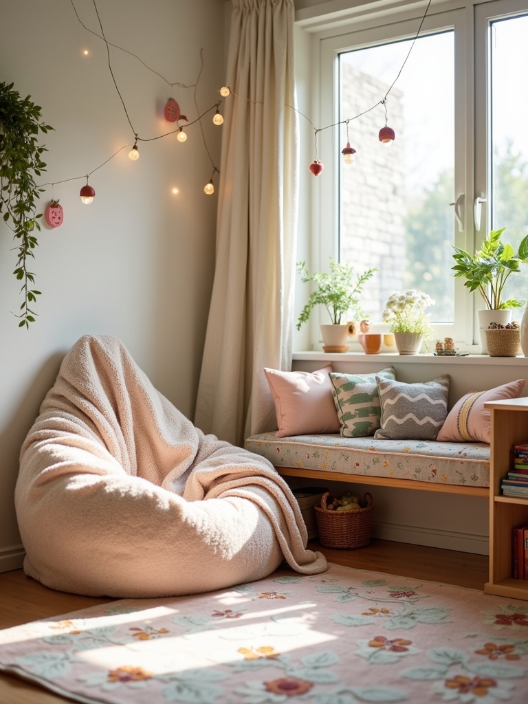 cozy reading nook creation