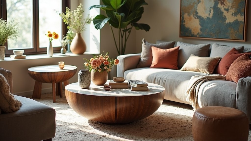 cozy round coffee table styles