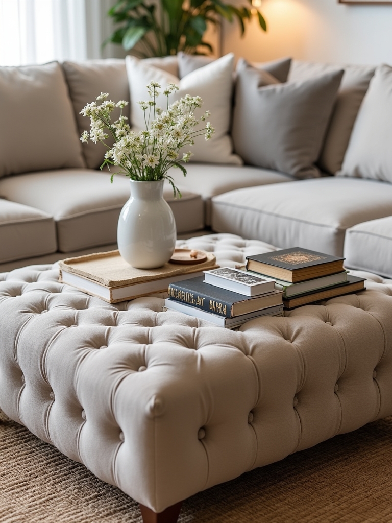 cozy stylish ottoman coffee table