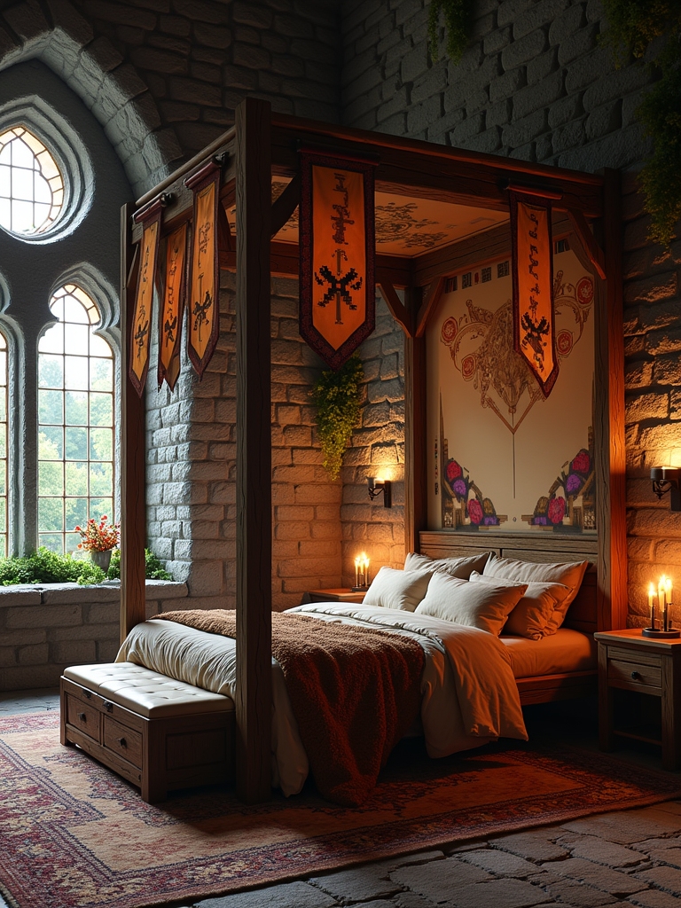 create a medieval bed