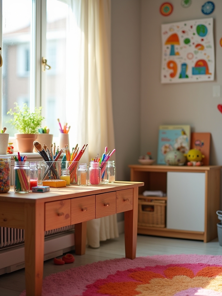 creative craft corner setup