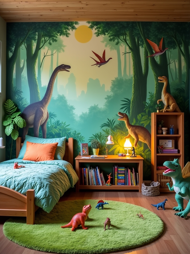 dinosaur themed imaginative play zone
