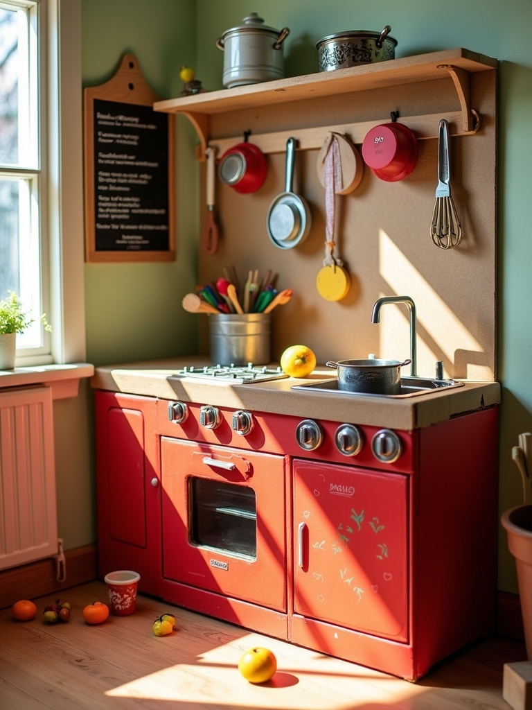 diy cardboard play kitchen