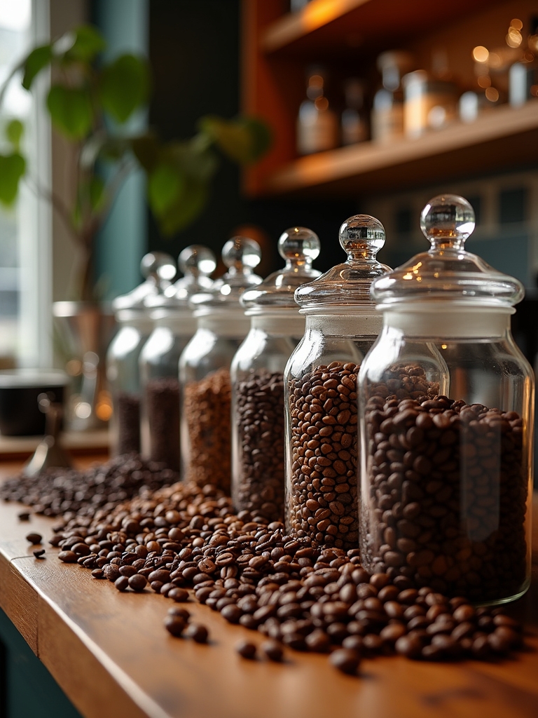elegant coffee jar display