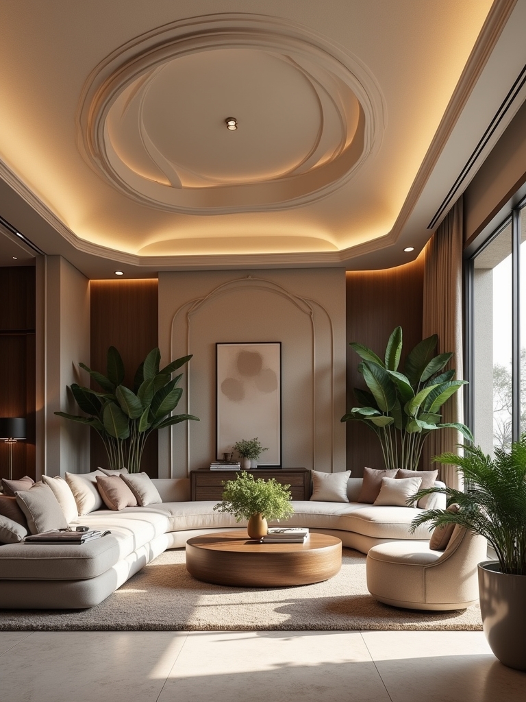 elegant curved ceiling design