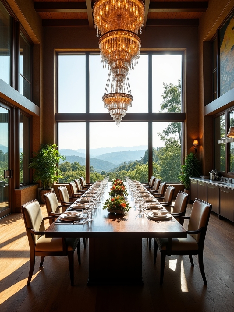 elegant dining with views