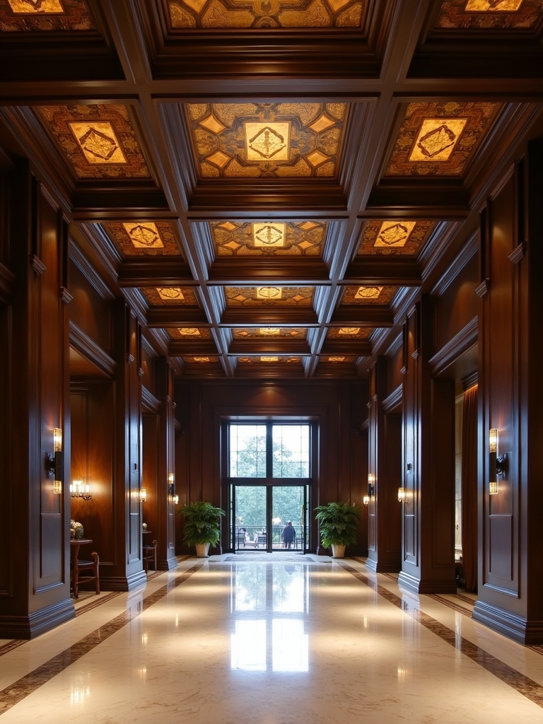 elegant dramatic coffered ceilings