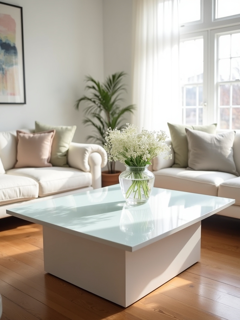 elegant glass top table
