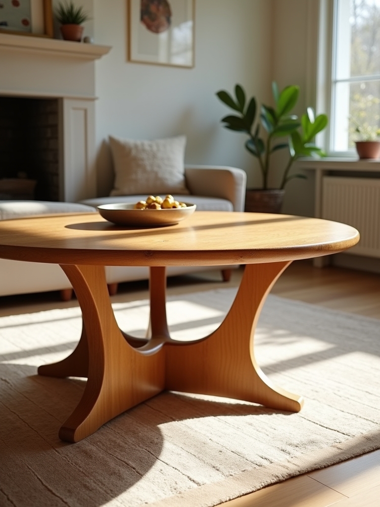 elegant sculptural oak table