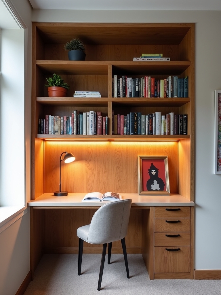 ergonomic built in home desks