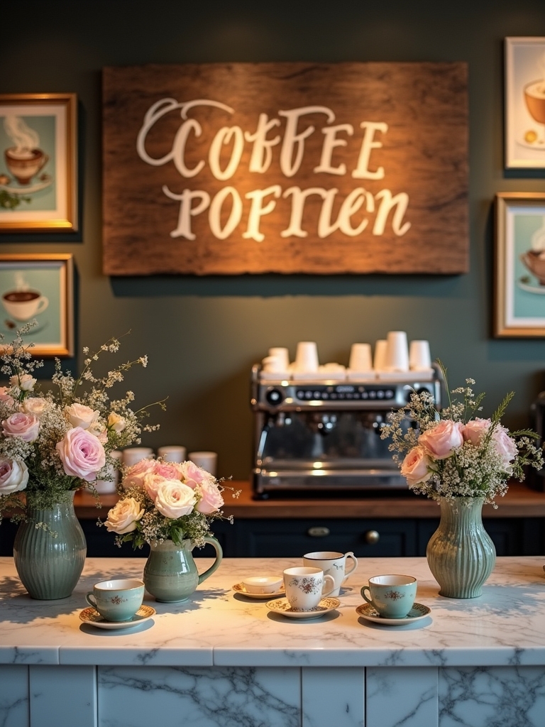 eye catching coffee bar signage