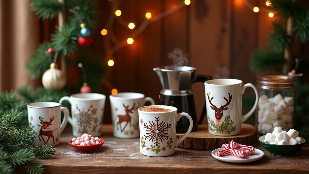 festive holiday coffee station