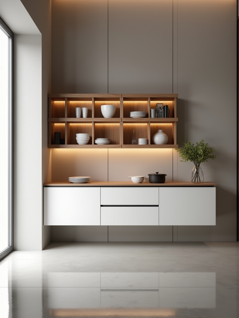 floating units maximize kitchen space