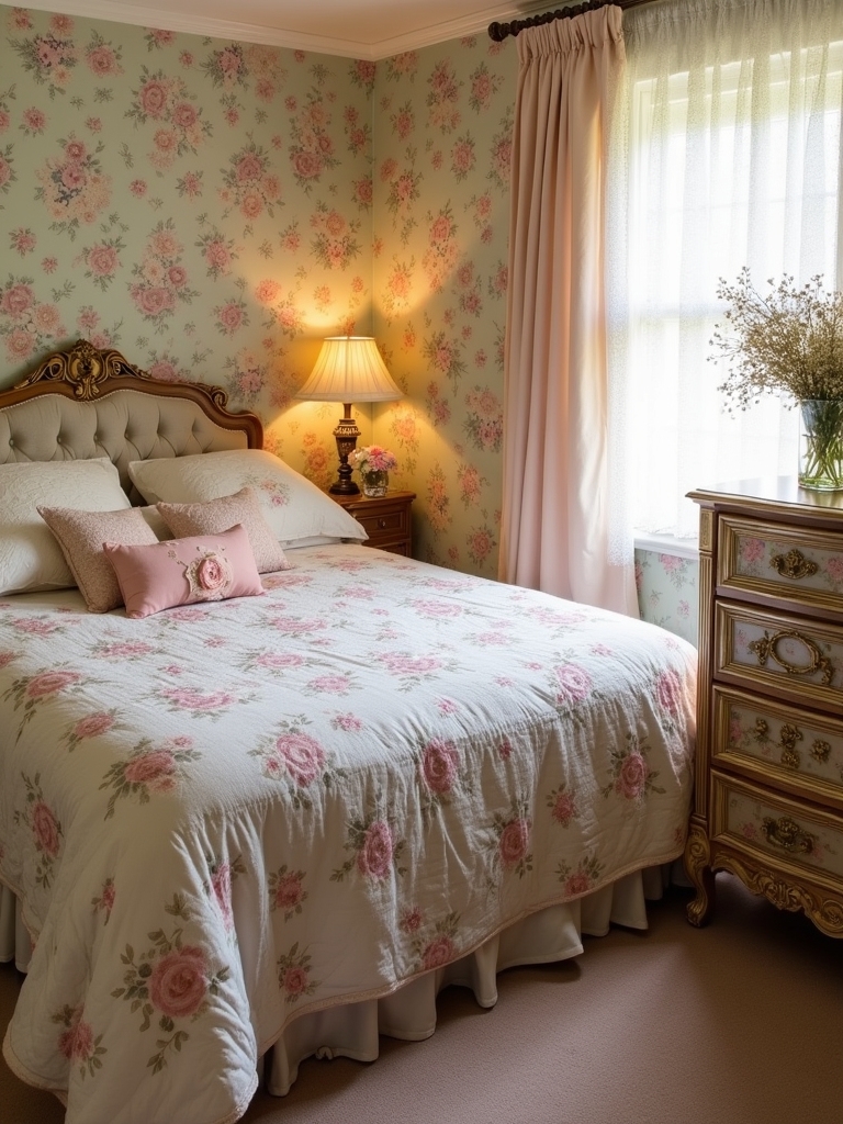 floral prints enhance vintage charm