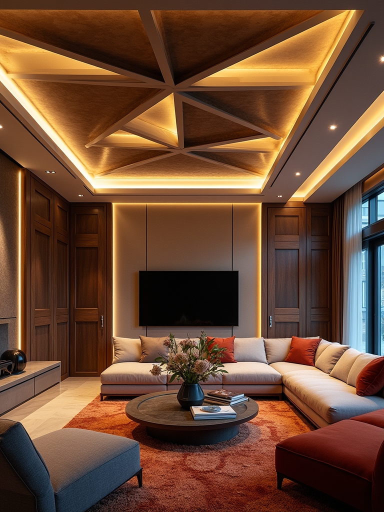 geometric ceiling design ideas
