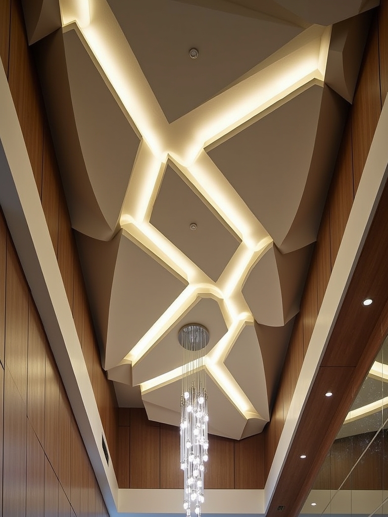 geometric patterns elevate ceilings