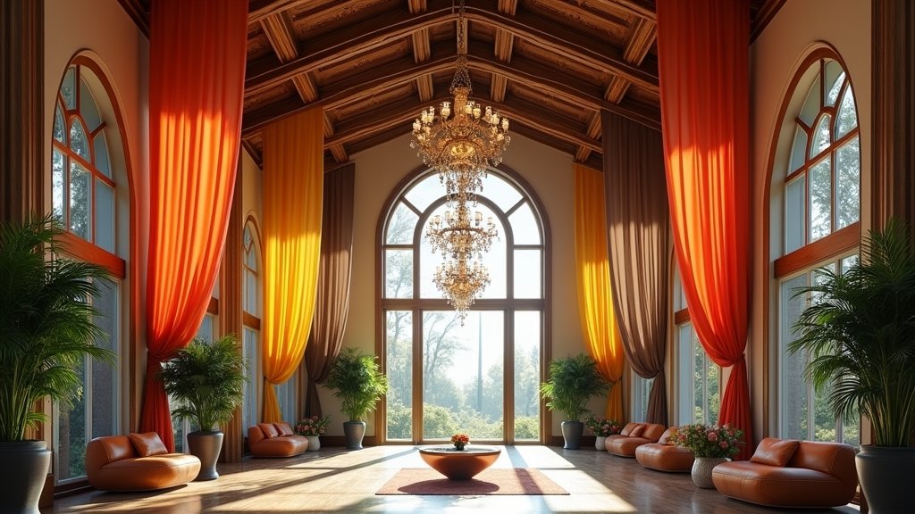 grand double height ceilings