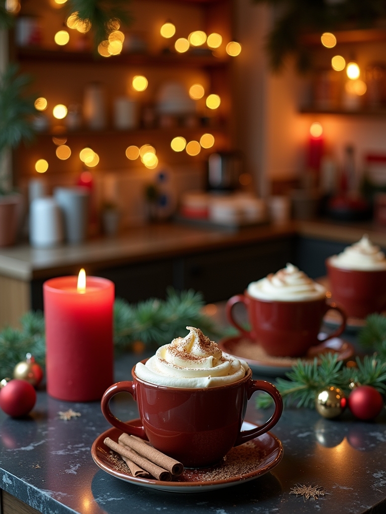 holiday ambiance with candles