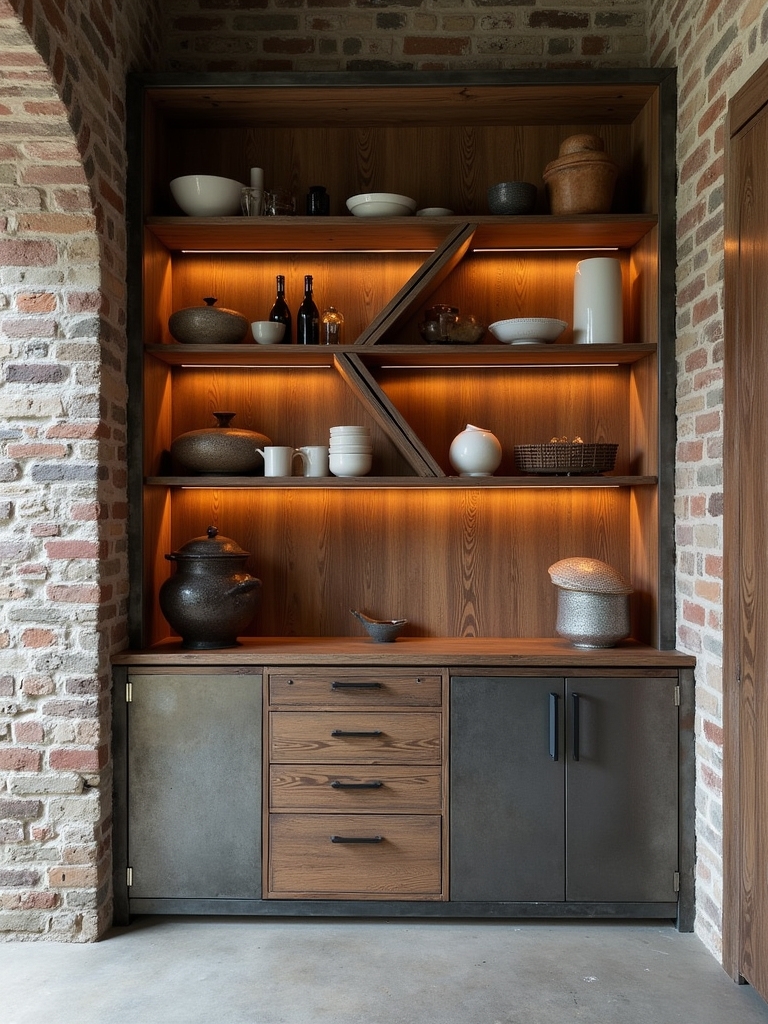 industrial corner shelf design