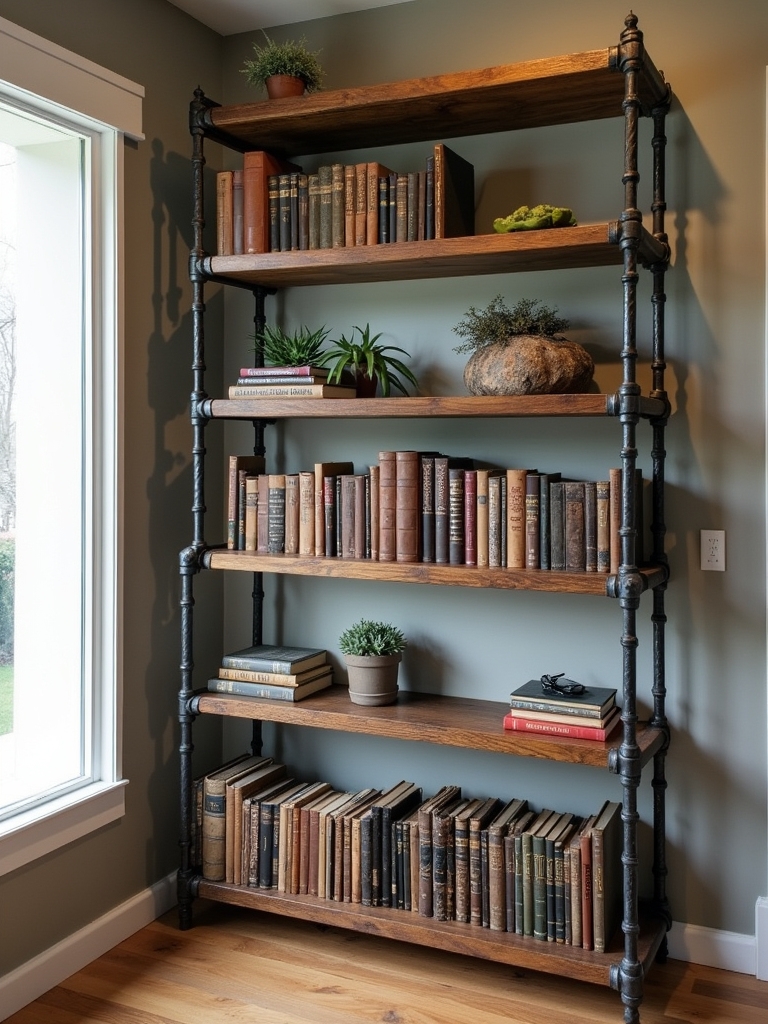 industrial design bookshelves combine