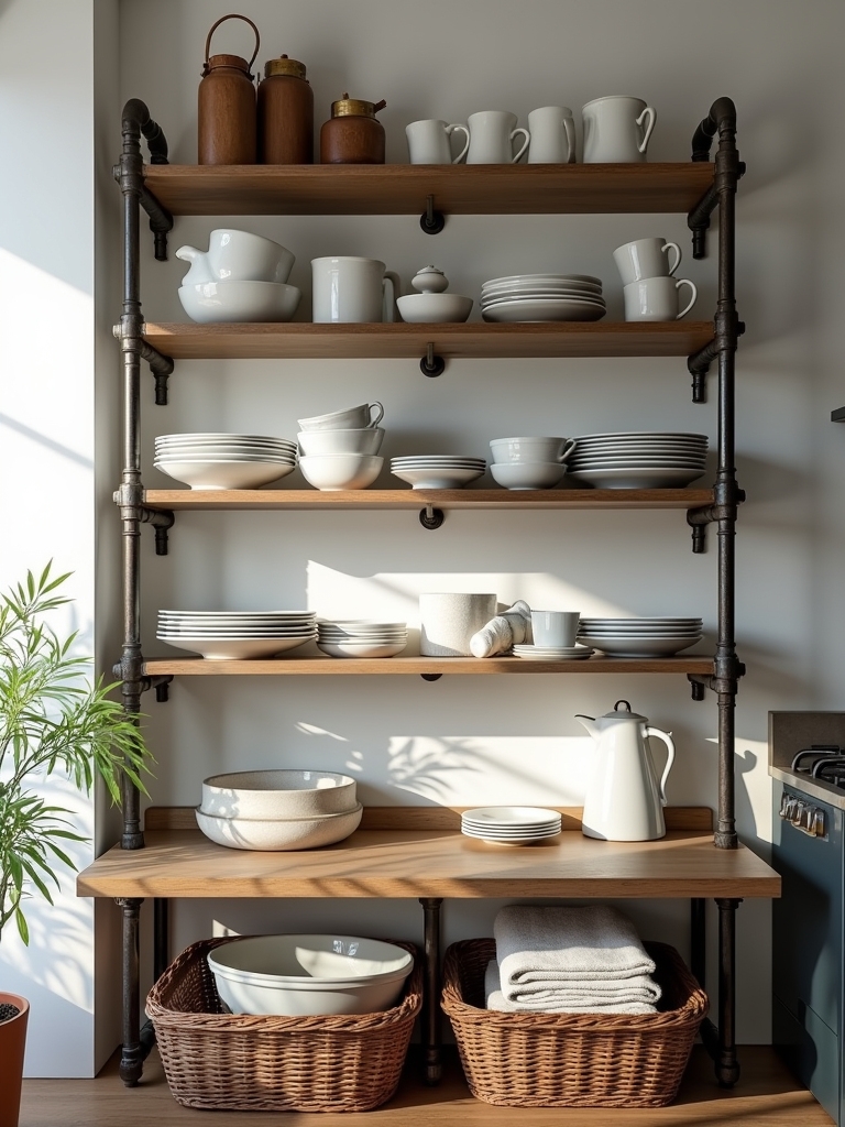 industrial pipe shelving design