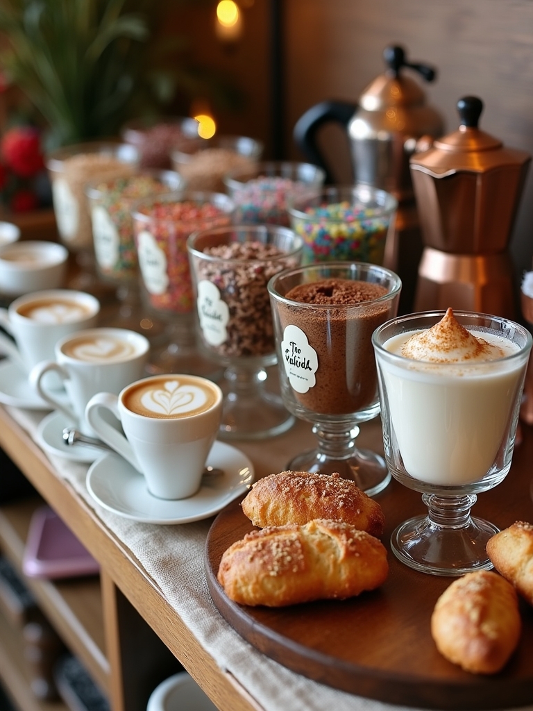 interactive coffee toppings station