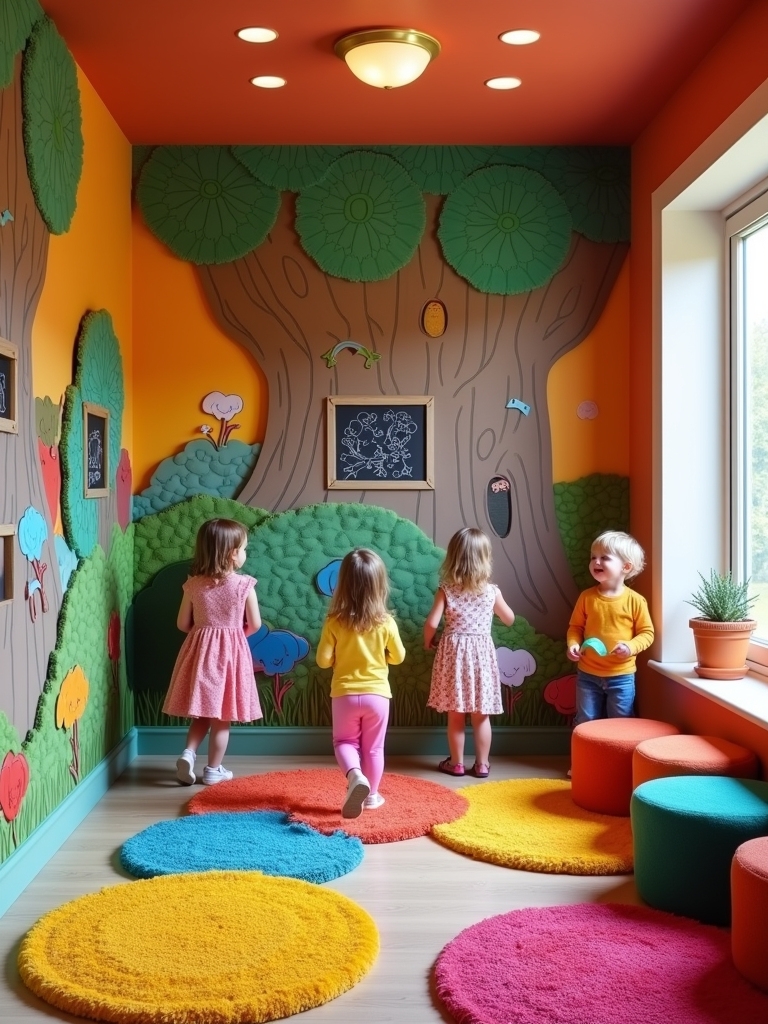 interactive playroom wall d cor