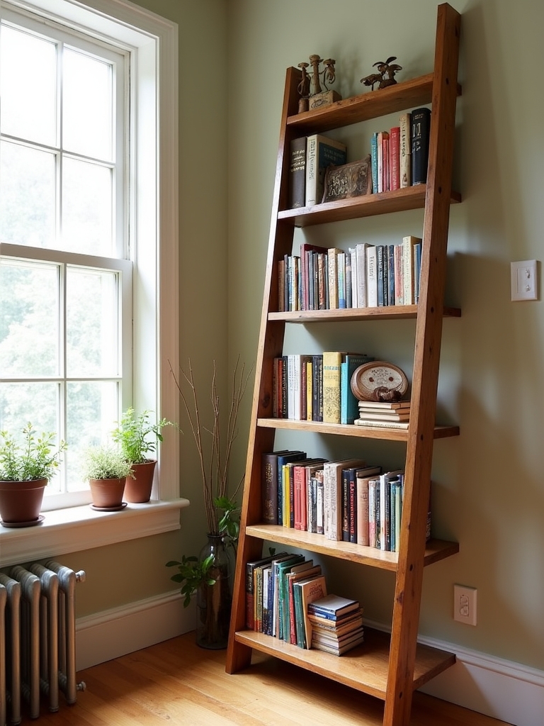 ladder style bookshelf design tips