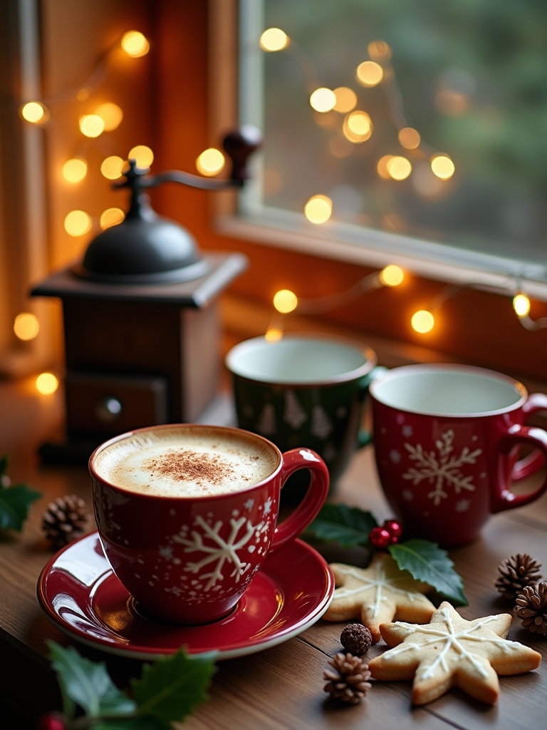 magical festive coffee ambiance