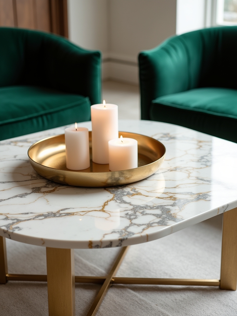 marble and brass elegance