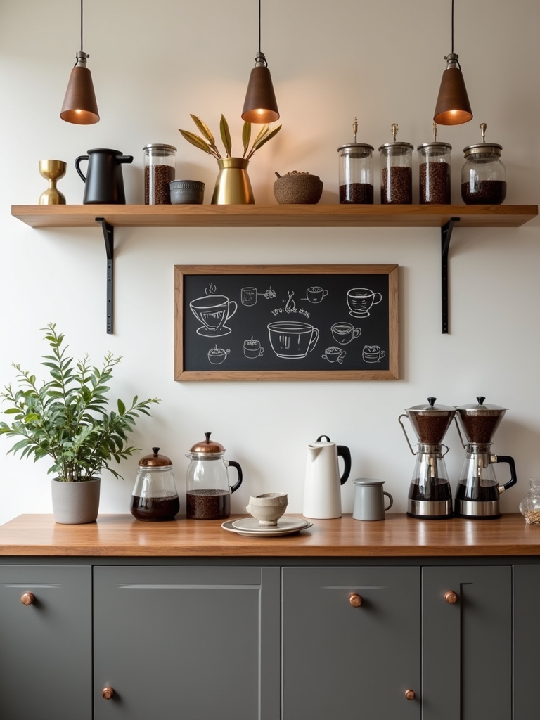 maximize coffee bar space