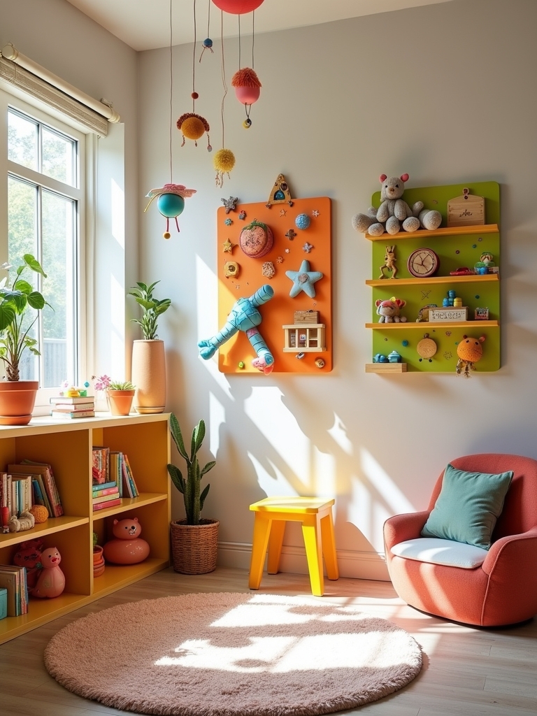 maximize playroom wall space