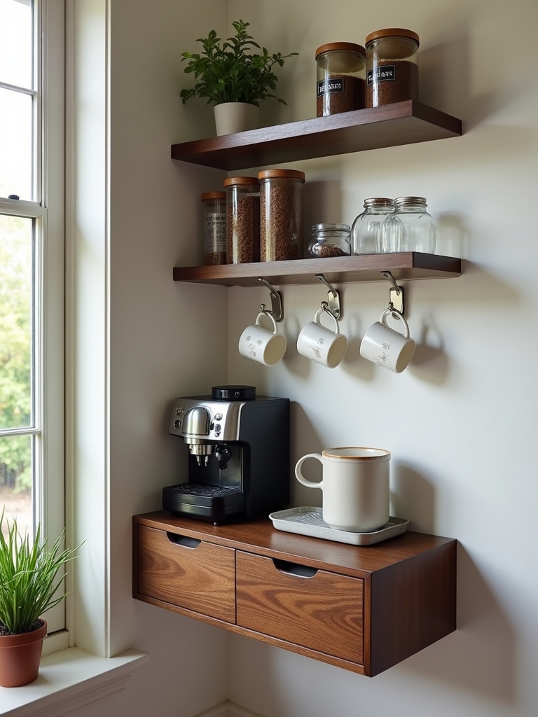 maximize space with shelves