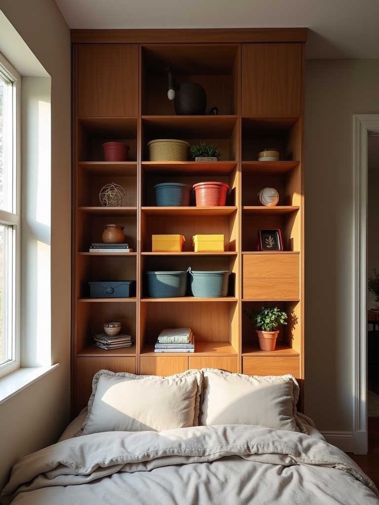 maximize space with shelving