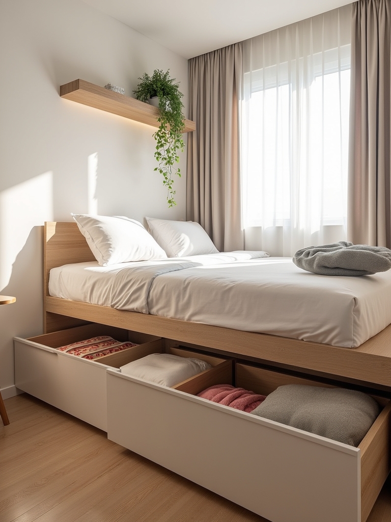 maximize space with under bed storage