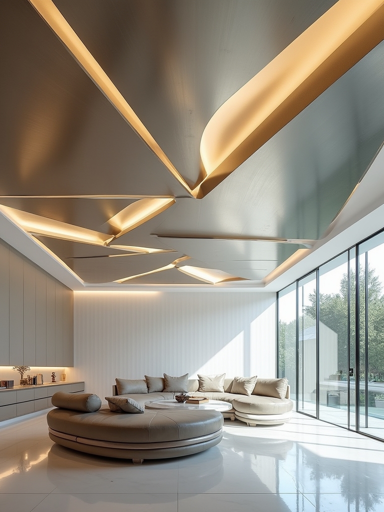metallic ceiling design options