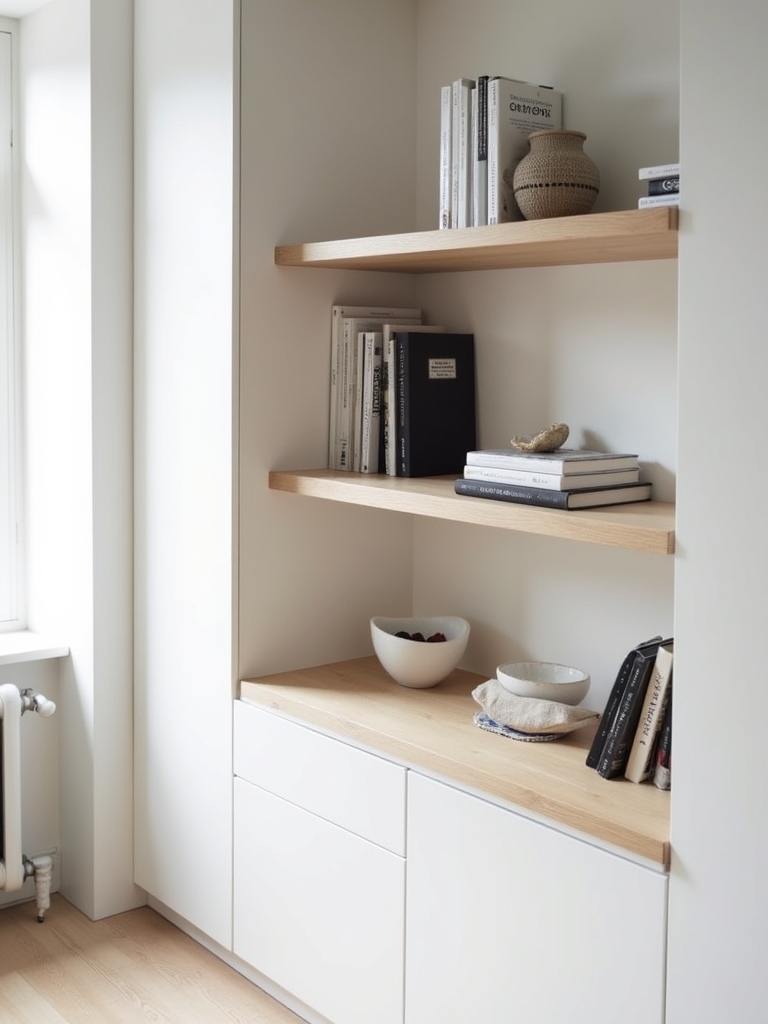 minimalist bookshelf design elements
