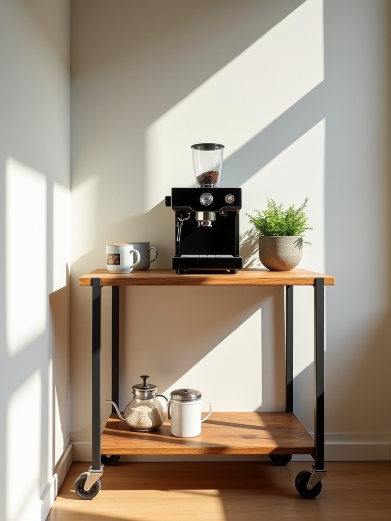 mobile coffee cart organization
