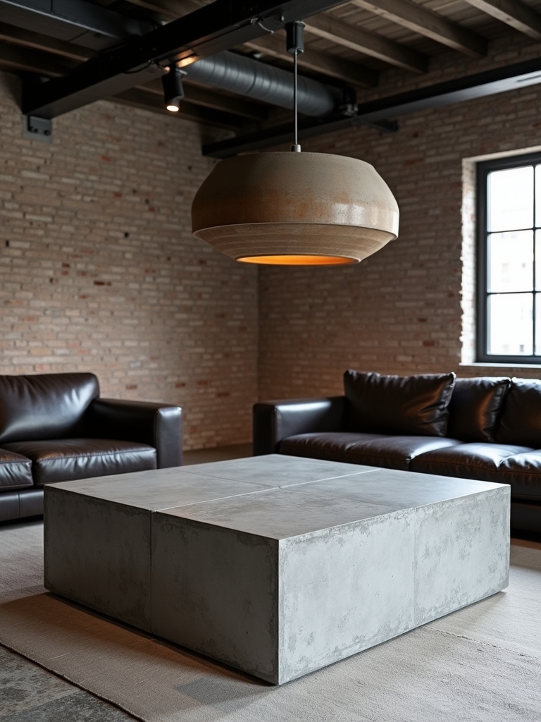 modern industrial concrete table