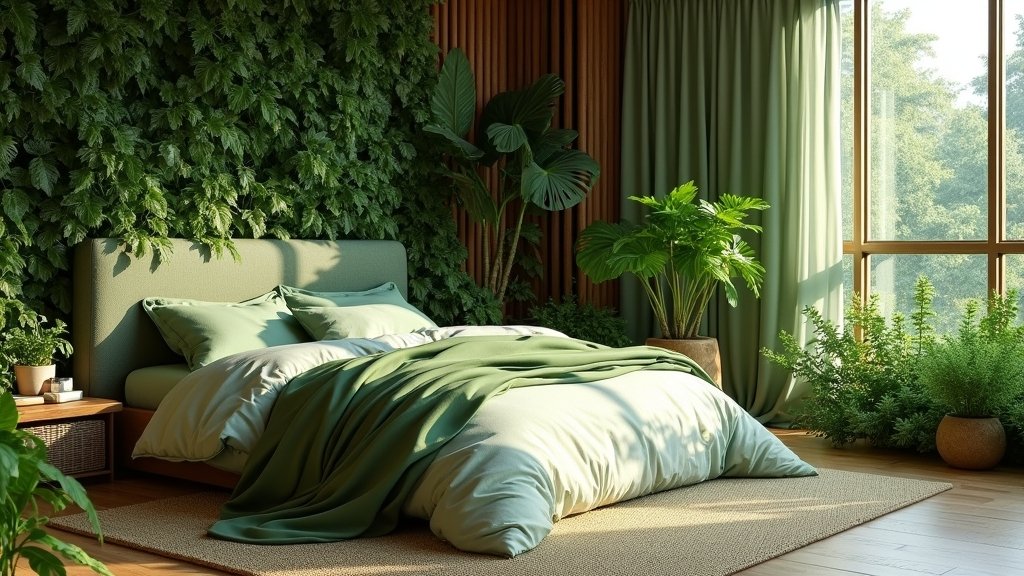 nature inspired green bed designs