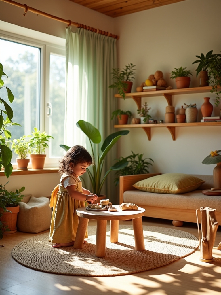 nature inspired montessori playroom elements