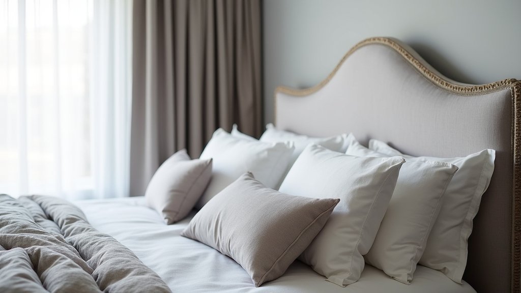 neutral grey bed designs