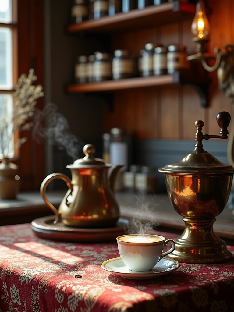 nostalgic vintage coffee bar