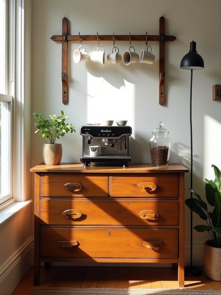 old dresser coffee bar