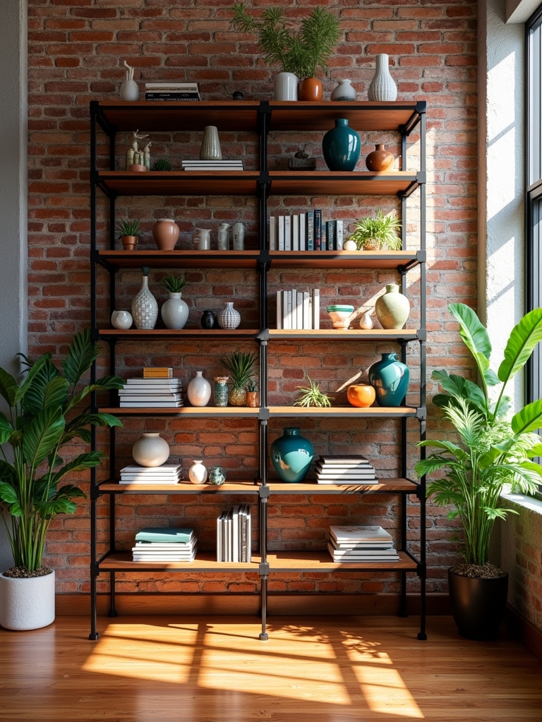 open shelving enhances aesthetics