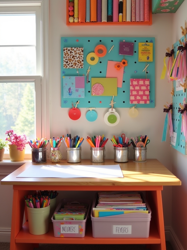 organized craft supply station