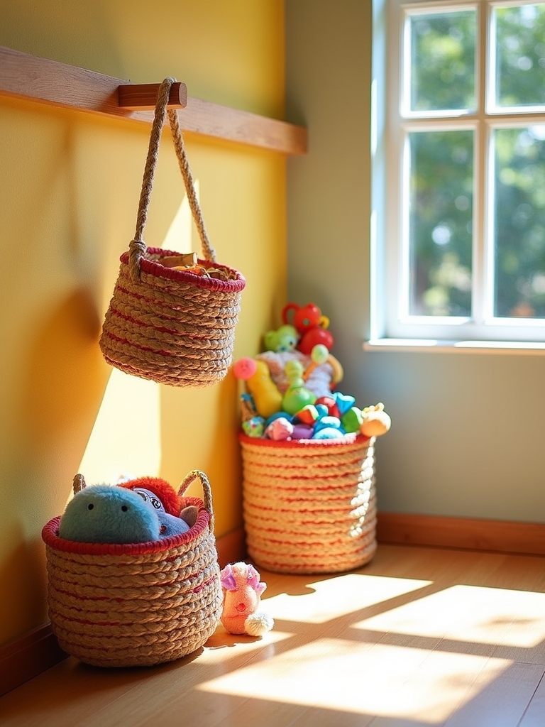 organized wall mounted toy storage