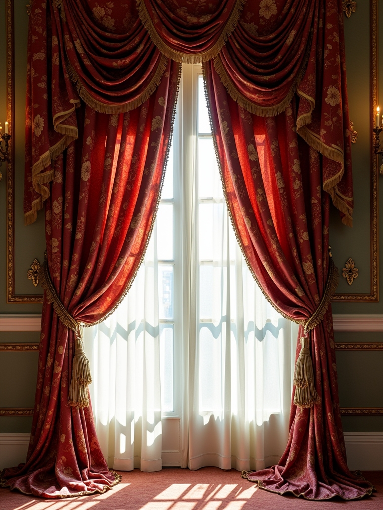 patterned curtains add vibrancy