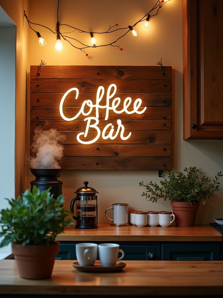 personalized coffee bar sign