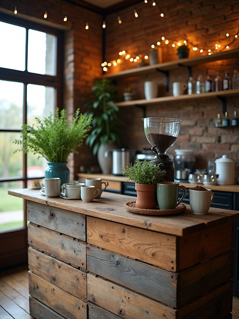 repurposed pallet coffee station